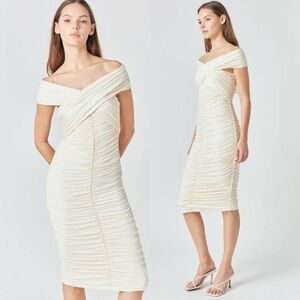 Endless Rose Ruched Bodycon Midi Dress